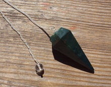 Load image into Gallery viewer, BLOODSTONE Natural Stone Gemstone Faceted Pendulum