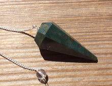 Load image into Gallery viewer, BLOODSTONE Natural Stone Gemstone Faceted Pendulum