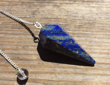 Load image into Gallery viewer, LAPIS LAZULI Natural Stone Gemstone Faceted Pendulum