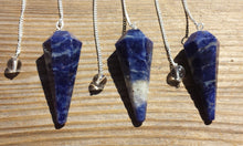 Load image into Gallery viewer, SODALITE Natural Stone Gemstone Faceted Pendulum