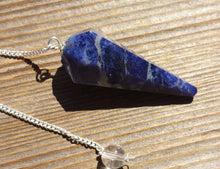 Load image into Gallery viewer, SODALITE Natural Stone Gemstone Faceted Pendulum