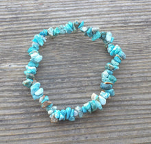 Load image into Gallery viewer, NATURAL TURQUOISE Stone Gemstone Stretchy Chip Bracelet