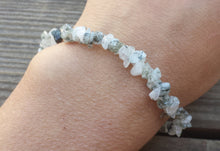 Load image into Gallery viewer, NATURAL TOURMALATED QUARTZ Stone Gemstone Stretchy Chip Bracelet