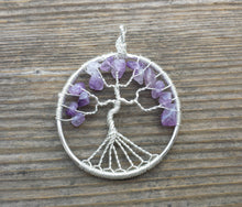 Load image into Gallery viewer, AMETHYST Tree Of Life Wire Wrapped Pendant Stone Natural Gemstone (type 2)