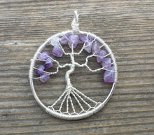 Load image into Gallery viewer, AMETHYST Tree Of Life Wire Wrapped Pendant Stone Natural Gemstone (type 2)