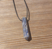 Load image into Gallery viewer, SODALITE Crystal Point Pendant Witth Adjustable Cord Stone Natural Gemstone
