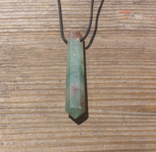 Load image into Gallery viewer, GREEN AVENTURINE Crystal Point Pendant With Adjustable Cord Stone Natural Gemstone