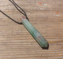 Load image into Gallery viewer, GREEN AVENTURINE Crystal Point Pendant With Adjustable Cord Stone Natural Gemstone