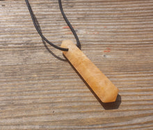 Load image into Gallery viewer, GOLDEN QUARTZ Crystal Point Pendant With Adjustable Cord Stone Natural Gemstone