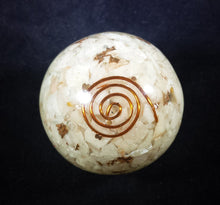 Load image into Gallery viewer, Medium (40-50mm) MOONSTONE Orgone Gemstone Sphere Orgone Sphere