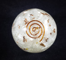 Load image into Gallery viewer, Medium (40-50mm) SELENITE Orgone Gemstone Sphere Orgone Sphere