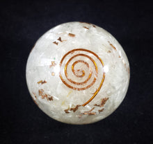 Load image into Gallery viewer, Medium (40-50mm) SELENITE Orgone Gemstone Sphere Orgone Sphere