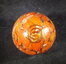 Load image into Gallery viewer, Medium (40-50mm) RED JASPER Orgone Gemstone Sphere Orgone Sphere