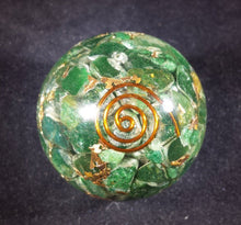 Load image into Gallery viewer, Medium (40-50mm) JADE Orgone Gemstone Sphere Orgone Sphere