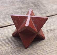 Load image into Gallery viewer, Large (50mm) RED JASPER Natural Gemstone Merkaba Star (One)