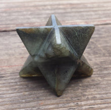 Load image into Gallery viewer, Large (50mm) LABRADORITE Natural Gemstone Merkaba Star (One)