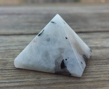 Load image into Gallery viewer, RAINBOW MOONSTONE natural Medium gemstone crystal pyramid 27-30mm