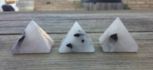 Load image into Gallery viewer, TOURMALATED QUARTZ natural Medium gemstone crystal pyramid 27-30mm