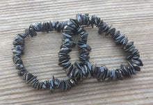 Load image into Gallery viewer, BLACK TOURMALINE Natural Stone Gemstone Stretchy Chip Bracelet