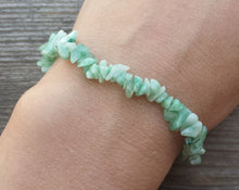 Load image into Gallery viewer, GREEN AVENTURINE Natural Stone Gemstone Stretchy Chip Bracelet
