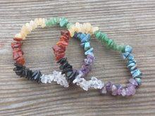 Load image into Gallery viewer, 7 STONE CHAKRA Natural Stone Gemstone Stretchy Chip Bracelet