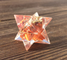 Load image into Gallery viewer, 7 CHAKRA MERKABA SET Complete Orgone Gemstone Merkaba Star Set Orgone (30-32mm stars)