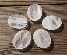 Load image into Gallery viewer, CLEAR QUARTZ Worry Stone Natural Stone Hand Carved Gemstone Worry Stone