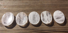 Load image into Gallery viewer, CLEAR QUARTZ Worry Stone Natural Stone Hand Carved Gemstone Worry Stone