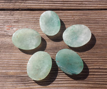 Load image into Gallery viewer, GREEN AVENTURINE Worry Stone Natural Stone Hand Carved Gemstone Worry Stone