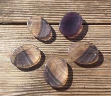 Load image into Gallery viewer, FLUORITE Worry Stone Natural Stone Hand Carved Gemstone Worry Stone