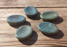 Load image into Gallery viewer, BLOODSTONE Worry Stone Natural Stone Hand Carved Gemstone Worry Stone