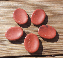 Load image into Gallery viewer, RED JASPER Worry Stone Natural Stone Hand Carved Gemstone Worry Stone