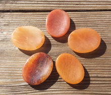 Load image into Gallery viewer, RED AVENTURINE Worry Stone Natural Stone Hand Carved Gemstone Worry Stone