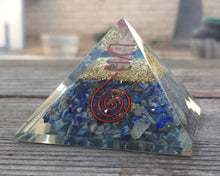Load image into Gallery viewer, LARGE (60-70mm) LAPIS LAZULI Orgone Gemstone Pyramid Large Pyramid Orgone