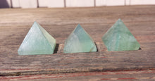 Load image into Gallery viewer, GREEN FLUORITE natural Medium gemstone crystal pyramid 27-30mm