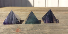 Load image into Gallery viewer, RAINBOW FLUORITE natural Medium gemstone crystal pyramid 27-30mm