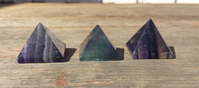 Load image into Gallery viewer, RAINBOW FLUORITE natural Medium gemstone crystal pyramid 27-30mm