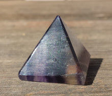 Load image into Gallery viewer, RAINBOW FLUORITE natural Medium gemstone crystal pyramid 27-30mm