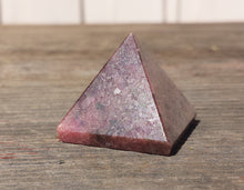 Load image into Gallery viewer, RHODONITE natural Medium gemstone crystal pyramid 27-30mm