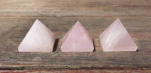 Load image into Gallery viewer, ROSE QUARTZ natural Medium gemstone crystal pyramid 27-30mm