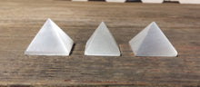 Load image into Gallery viewer, SELENITE natural Medium gemstone crystal pyramid 27-30mm