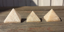 Load image into Gallery viewer, MOONSTONE natural Medium gemstone crystal pyramid 27-30mm