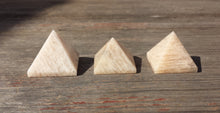 Load image into Gallery viewer, MOONSTONE natural Medium gemstone crystal pyramid 27-30mm