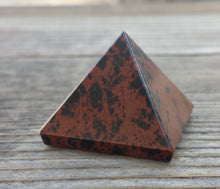Load image into Gallery viewer, MAHOGANY OBSIDIAN natural Medium gemstone crystal pyramid 27-30mm