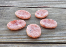 Load image into Gallery viewer, SUNSTONE Worry Stone Natural Stone Hand Carved Gemstone Worry Stone