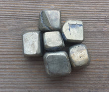 Load image into Gallery viewer, Six (6)  PYRITE TUMBLED Stones Medium/Large Natural Tumble Stones
