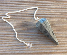 Load image into Gallery viewer, HEMATITE Natural Stone Gemstone Faceted Pendulum