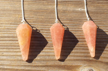 Load image into Gallery viewer, PEACH AVENTURINE Natural Stone Gemstone Faceted Pendulum