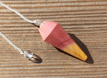 Load image into Gallery viewer, MOOKAITE JASPER Natural Stone Gemstone Faceted Pendulum