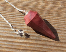 Load image into Gallery viewer, MOOKAITE JASPER Natural Stone Gemstone Faceted Pendulum